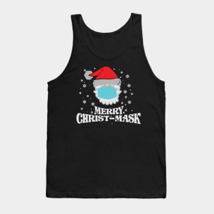 Merry Christ-mask funny quarantined Christmas gift Tank Top